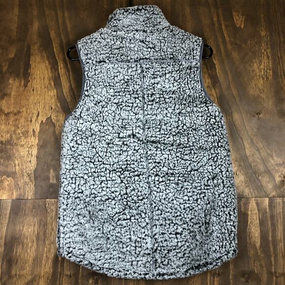 Thread & Supply Womens Vest Charcoal Fleece Sherpa Sleeveless Full Zip XS - Picture 9 of 10